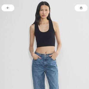 Homestretch Rib Scoopneck Waist Tank